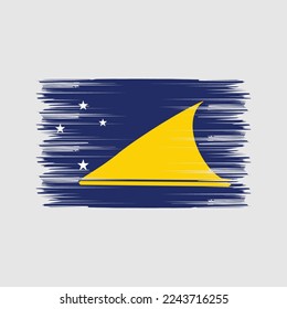 Tokelau Flag Brush Vector Illustration