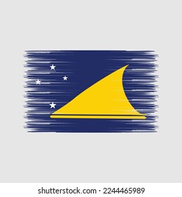 Ilustración del vector del pincel de bandera de Tokelau