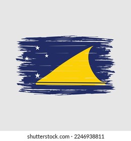Tokelau Flag Brush Vector Illustration