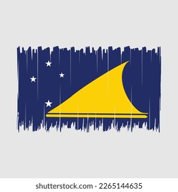 Tokelau Flag Brush Vector Illustration
