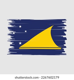 Ilustración del vector del pincel de bandera de Tokelau