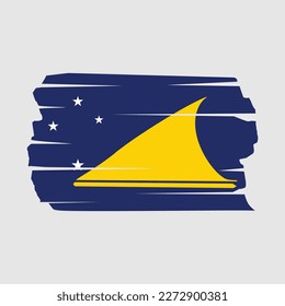 Tokelau Flag Brush Vector Illustration