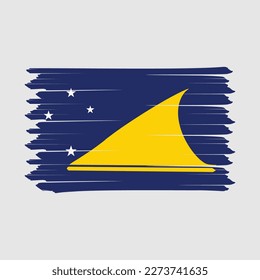 Tokelau Flag Brush Vector Illustration