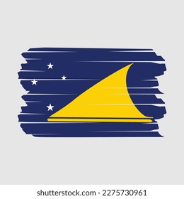 Tokelau Flag Brush Vector Illustration