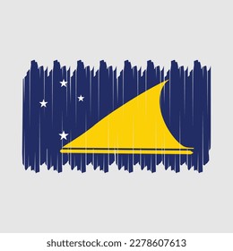 Ilustración del vector del pincel de bandera de Tokelau