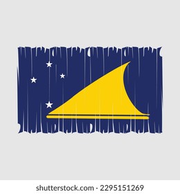Tokelau Flag Brush Vector Illustration