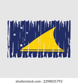 Tokelau Flag Brush Vector Illustration