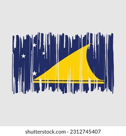Ilustración del vector del pincel de bandera de Tokelau