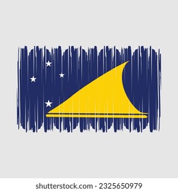 Ilustración del vector del pincel de bandera de Tokelau
