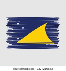 Ilustración del vector del pincel de bandera de Tokelau