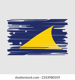 Ilustración del vector del pincel de bandera de Tokelau