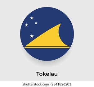 Tokelau Flaggenblase Kreis um die Form Symbol Vektorgrafik