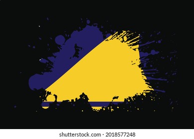 Tokelau Flag With Grunge Effect Design. It will be used t-shirt graphics, print, poster and Background.