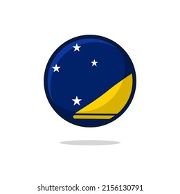 Icono de la bandera de Tokelau. Estilo plano de la bandera de Tokelau aislado en un fondo blanco - vector de existencias.
