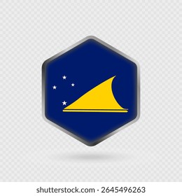 Ícone da Bandeira Tokelau em forma de hexágono.