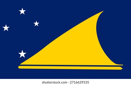 Ícone da bandeira Tokelau em alta qualidade usado no país Tokelau