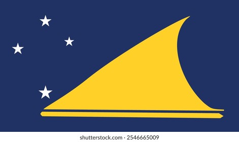 Tokelau Flag Illustration Premium Quality High Resolution 300DPI