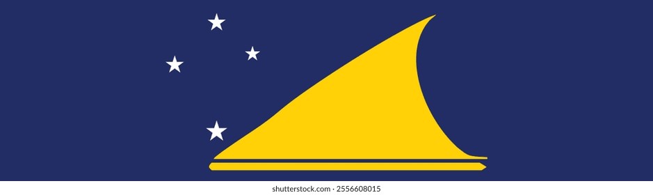 Tokelau flag long banner digital vector illustration