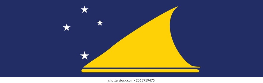 Tokelau flag long banner digital vector illustration