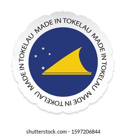 Tokelau Flag .Made in Tokelau a white background.Vector 