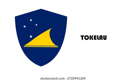 Tokelau Flagge in Schildform (Badge)