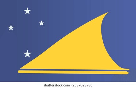 Tokelau flag. Territory of New Zealand. Island identity