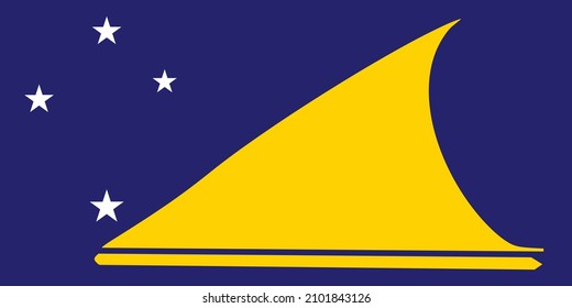 Icono del vector del pabellón de Tokelau.