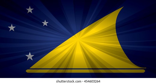 Tokelau flag vector illustration.