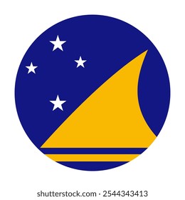 Tokelau flag vector illustration. Simple flag tokelau icon emoji design.