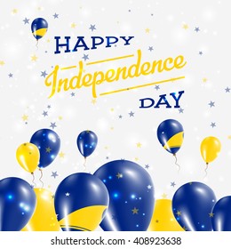 Tokelau Independence Day Patriotic Design. Balloons in National Colors of the Country. Happy Independence Day Vector Greeting Card.