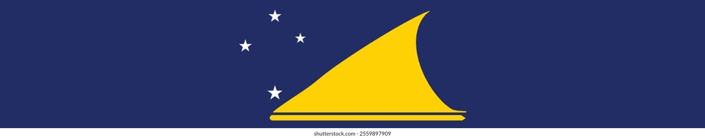 Tokelau long banner flag digital vector illustration