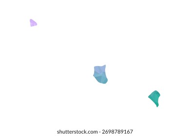 Ilustração do vetor estilo polígono do mapa de Tokelau em gradiente roxo e ciano, projeto geométrico de baixa poly, isolado no fundo branco para infográficos e projetos.