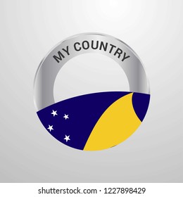 Tokelau My Country Flag badge