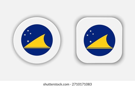 Tokelau-Symbol für abgerundete Nationalflagge