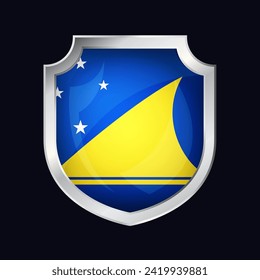 Tokelau Silver Shield Flag Symbol