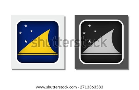 Tokelau Square Rounded Flag Icon