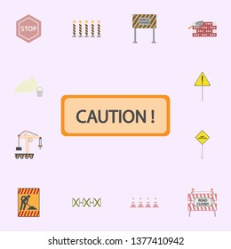 token of attention colored icon. Building materials icons universal set for web and mobile