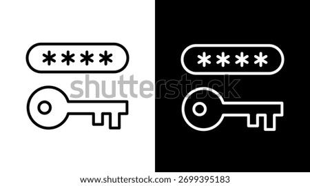 Token Auth White Icon Set Design