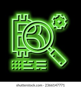 token development ico neon light sign vector. token development ico illustration