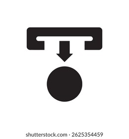 Token que cae del dispensador de icono lleno