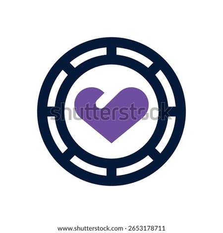 token duotone icon. Sleek and modern vector icon for websites, mobile apps, marketing materials, and corporate design. Fully scalable and ready to use.