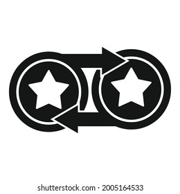 Token exchange icon simple vector. Bitcoin wallet. Money cryptocurrency