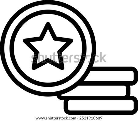 Token Icon or Illustration for Digital Assets and Cryptocurrency
