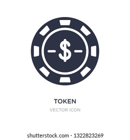 token icon on white background. Simple element illustration from Entertainment and arcade concept. token sign icon symbol design.