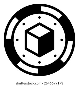 Token icon, for web, app, infographic, etc