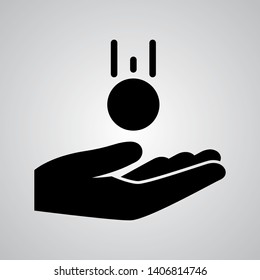 Token receive icon illustration vector.