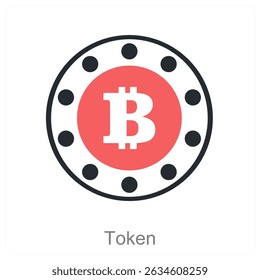 token vector icon concept design