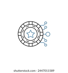 tokenization concept line icon. Simple element illustration. tokenization concept outline symbol design.