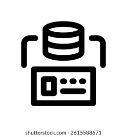 tokenization line icon. Clean and minimalist vector icon for websites, mobile apps, presentations, and logos. Fully scalable and customizable for any project.