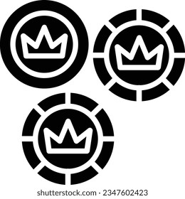 Tokens Vector Icon Glyph Style